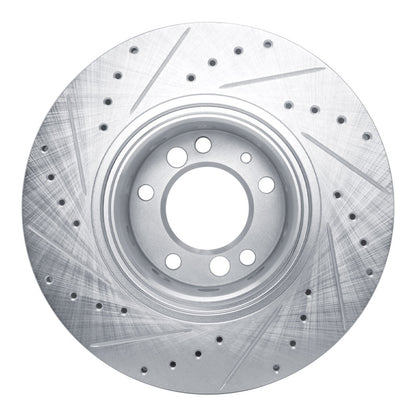 R1 Concepts R1 1991-1993 BMW M5 Front Right Drilled & Slotted Silver Brake Rotor