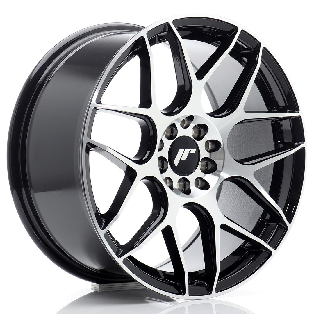JR Wheels JR181780F253567GBM1 - JR18 17x8 ET35 5x100/114 Black Machined Face