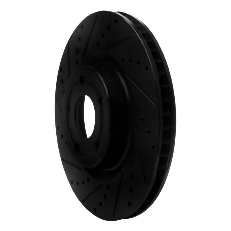 R1 Concepts R1 20-25 Ford BRONCO Sport Front Left Drilled & Slotted Black Brake Rotor