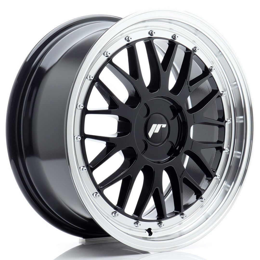 JR Wheels JR231880F14X2067GB1 - JR23 18x8 ET20-42 4H BLANK Gloss Black w/ Machined Lip