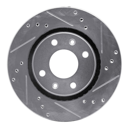 R1 Concepts R1 89-91 Peugeot 405 Front Right Drilled & Slotted Silver Brake Rotor