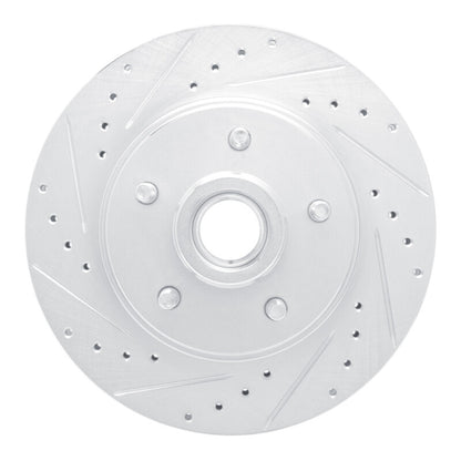 R1 Concepts R1 67-72 Cadillac COMMERCIAL CHASSIS Front Left Drilled & Slotted Silver Brake Rotor