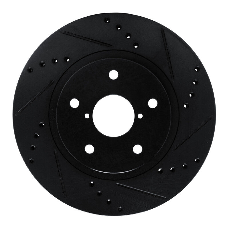 R1 Concepts R1 -24 Subaru Forester Front Right Drilled & Slotted Black Brake Rotor