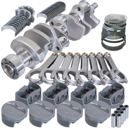 Eagle Chevy LT1 350 1Pc 3.750in Crank 6.000in H-Beam -5cc Flat Top 4.030in Pistons Rotating Assembly