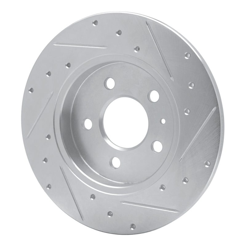 R1 Concepts R1 00-09 Audi A4 Quattro Rear Left Drilled & Slotted Silver Brake Rotor