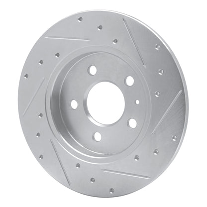 R1 Concepts R1 00-09 Audi A4 Quattro Rear Left Drilled & Slotted Silver Brake Rotor