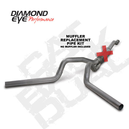 Diamond Eye Performance Diamond Eye KIT 4in Catback MFLR RPLCMENT PIPE DUAL SS: 03-07 FORD 6.0L F250/F350