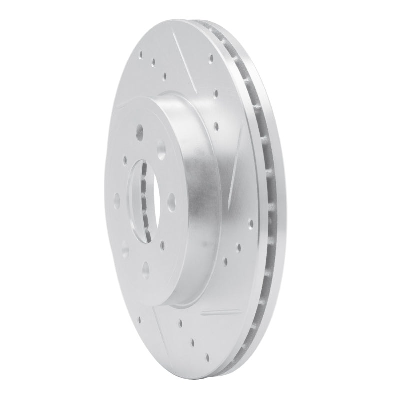 R1 Concepts R1 15-20 Honda Fit (Mexico) Front Right Drilled & Slotted Silver Brake Rotor
