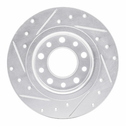 R1 Concepts R1 13-16 Dodge DART Rear Right Drilled & Slotted Silver Brake Rotor