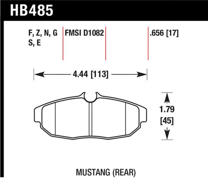Hawk Performance Hawk 08-09 Ford Mustang Bullitt / 05-12 GT / 07-08 Shelby GT HT-10 Race Rear Brake Pads