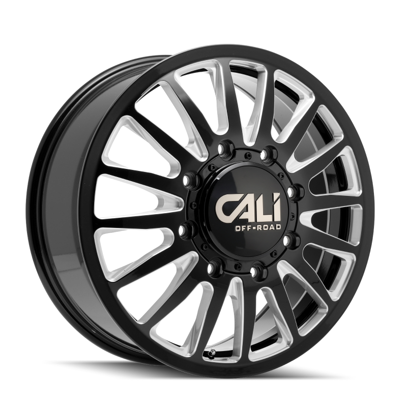 Cali Off-Road 9110D Summit Dually 20x8.25 / 8x165.1 BP / 115mm OS / 121.3mm Hub Gls Blk Mill Wheel