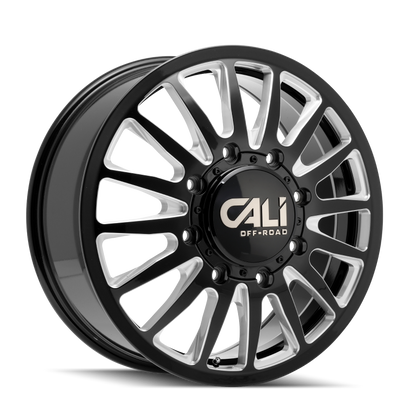 Cali Off-Road 9110D Summit Dually 22x8.25 / 8x210 BP / -232mm OS / 154.2mm Hub Gls Blk Mill Wheel