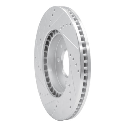 R1 Concepts R1 88-98 Saab 9000 Front Right Drilled & Slotted Silver Brake Rotor