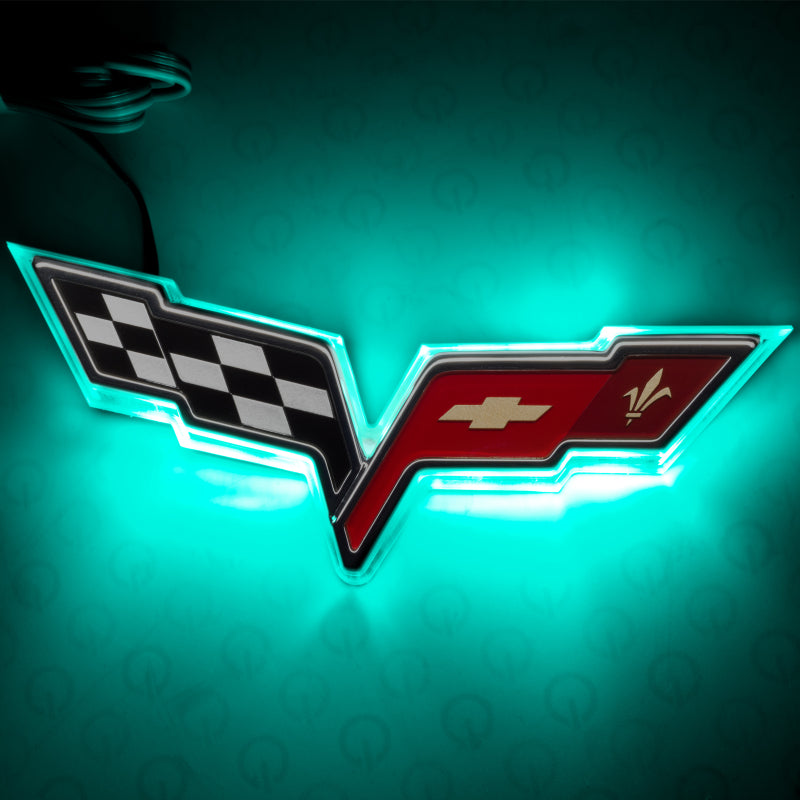 ORACLE Lighting Oracle Chevrolet Corvette C6 Illuminated Emblem - Dual Intensity - Aqua