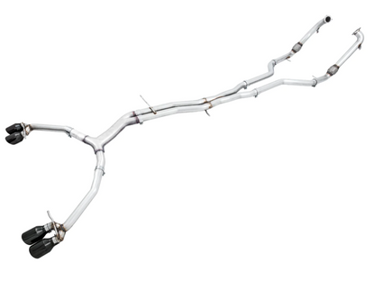 AWE Tuning Audi B9 S5 Sportback Track Edition Exhaust - Non-Resonated (Black 102mm Tips)