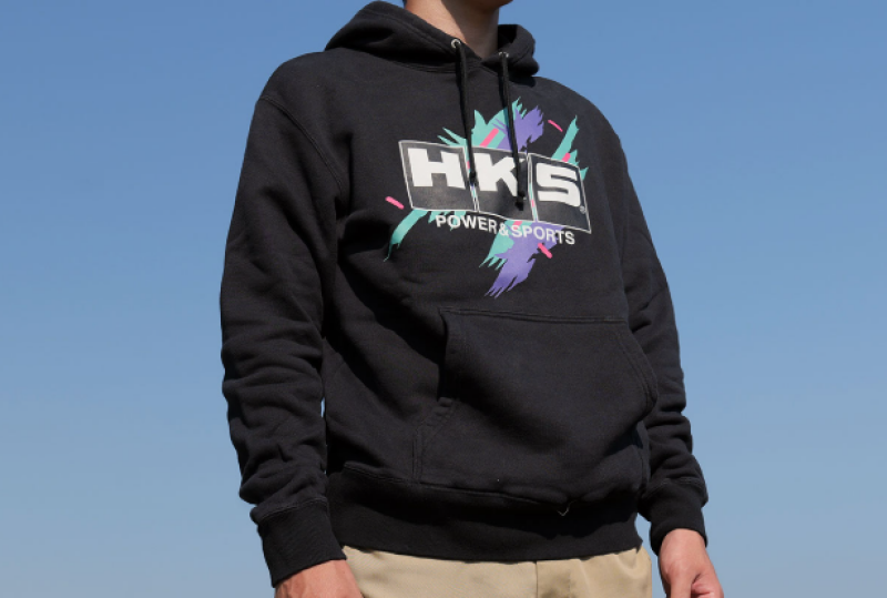HKS HOODIE SUPER RACING BLACK XL