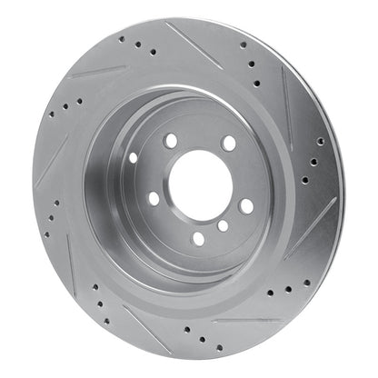 R1 Concepts R1 06-12 Land Rover Range Rover Rear Left Drilled & Slotted Silver Brake Rotor