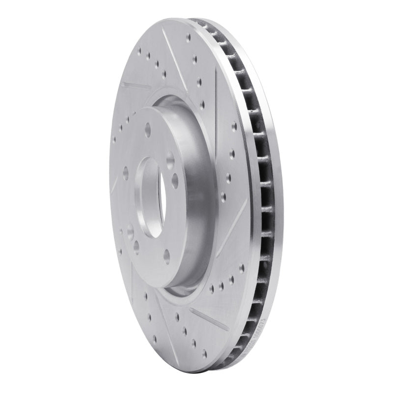 R1 Concepts R1 05-24 Hyundai TUCSON Front Right Drilled & Slotted Silver Brake Rotor