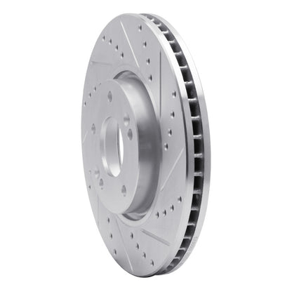 R1 Concepts R1 05-24 Hyundai TUCSON Front Right Drilled & Slotted Silver Brake Rotor