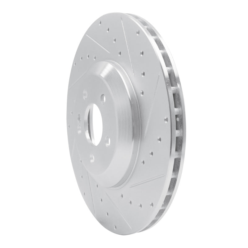 R1 Concepts R1 17-23 Mercedes-Benz E43 AMG Rear Right Drilled & Slotted Silver Brake Rotor