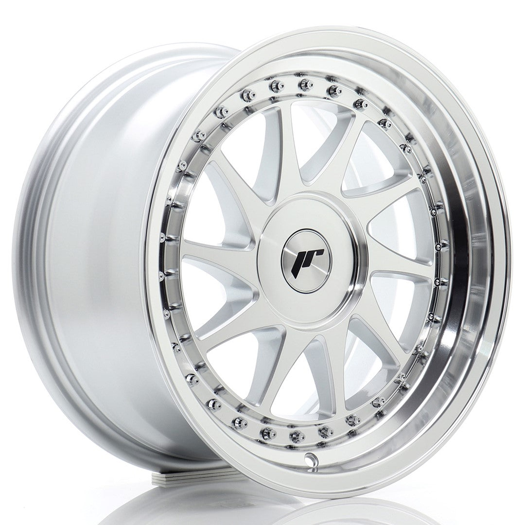 JR Wheels JR261680XX1067SM1 - JR26 16x8 ET10-30 BLANK Silver Machined Face