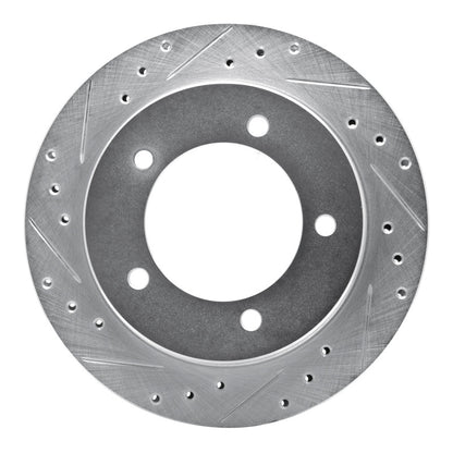R1 Concepts R1 91-98 Chevrolet Tracker Front Left Drilled & Slotted Silver Brake Rotor