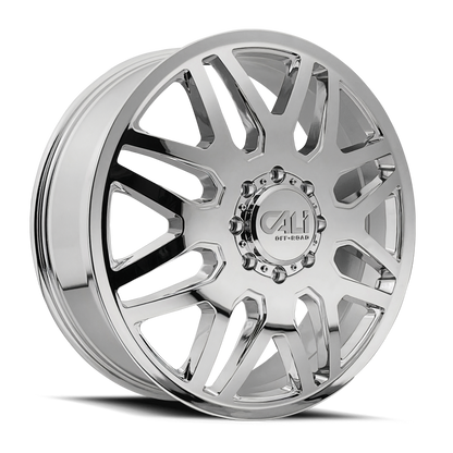 Cali Off-Road 9115D Invader Dually 24x8.25 / 8x200 BP / 115mm Offset / 142mm Hub Chrome Wheel