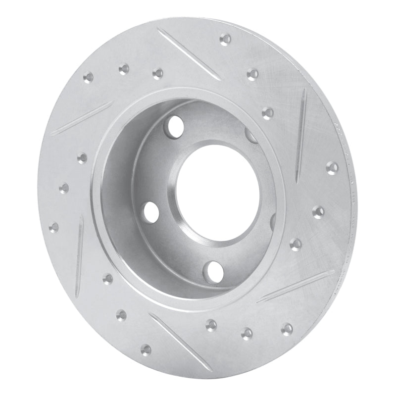 R1 Concepts R1 96-05 Audi A4 Quattro Rear Left Drilled & Slotted Silver Brake Rotor