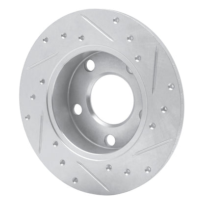 R1 Concepts R1 96-05 Audi A4 Quattro Rear Left Drilled & Slotted Silver Brake Rotor