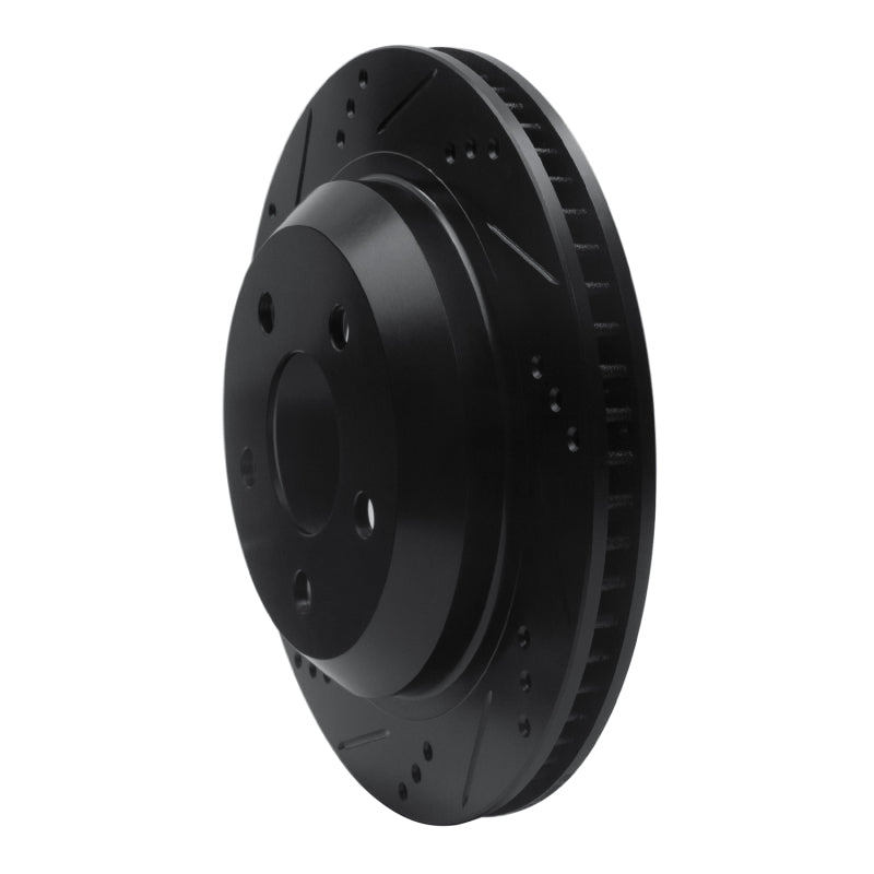 R1 Concepts R1 98-02 Chevrolet Camaro Rear Left Drilled & Slotted Black Brake Rotor