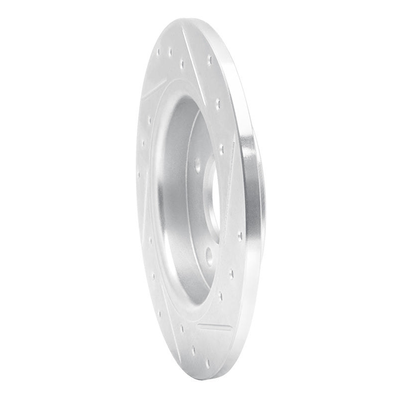 R1 Concepts R1 18-22 Ford Ecosport Rear Left Drilled & Slotted Silver Brake Rotor