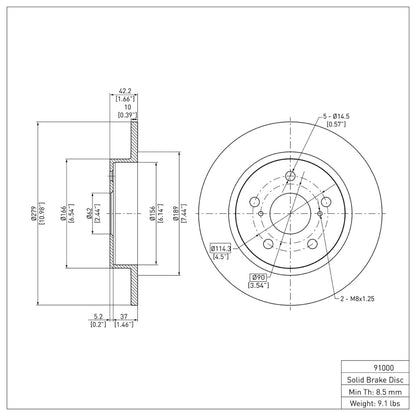 DFC 11-16 Scion TC Rear Brake Rotor