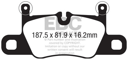 EBC 2018+ Porsche Cayenne (3rd Gen) 4.0TT Extra Duty Rear Brake Pads