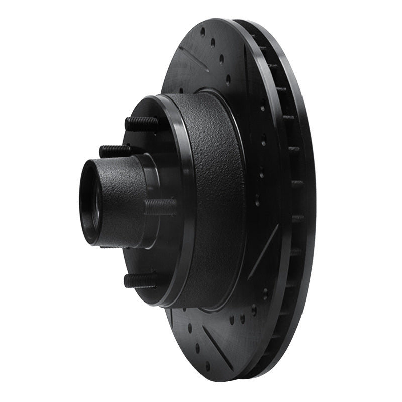 R1 Concepts R1 78-90 Buick LeSabre Front Right Drilled & Slotted Black Brake Rotor