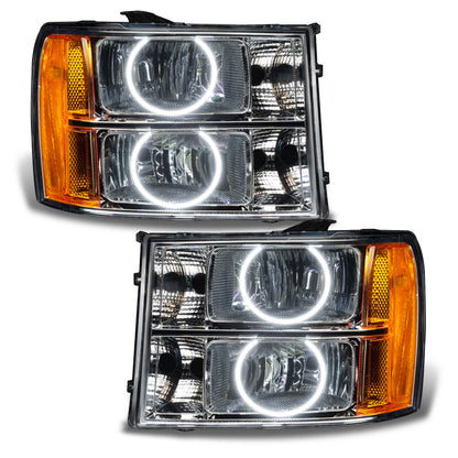 ORACLE Lighting Oracle 07-13 GMC Sierra SMD HL - Round Ring Design - White