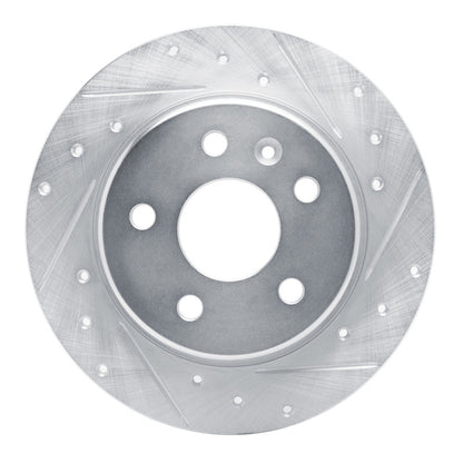 R1 Concepts R1 16-23 Chevrolet BOLT EV Rear Right Drilled & Slotted Silver Brake Rotor