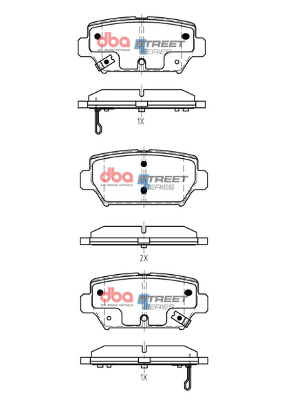 DBA 18-22 Mitsubishi Eclipse Cross (w/Manual Parking Brake) Street Series Rear Brake Pads