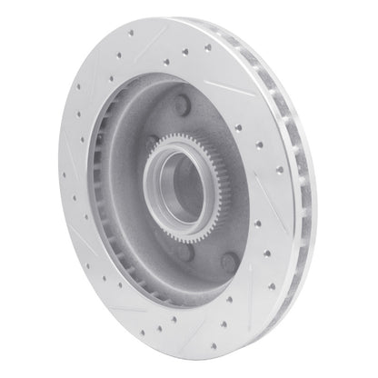 R1 Concepts R1 98-03 Dodge B3500 / B2500 Front Right Drilled & Slotted Silver Brake Rotor