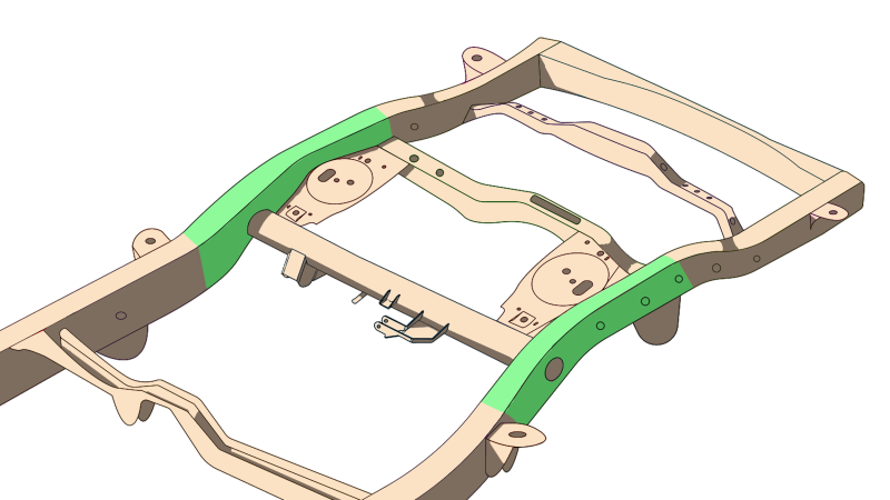 RustBuster Rust Buster 2003-2014 Toyota 4Runner and FJ Cruiser Over-the-Axle Frame Repair Kit - Right