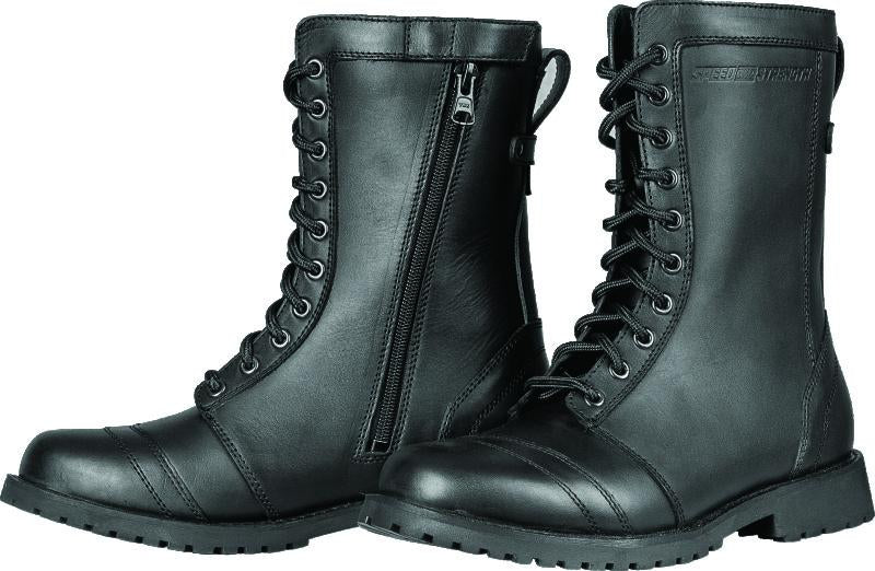 Speed and Strength Fast Times Leather Boots Black Womens Size - 6