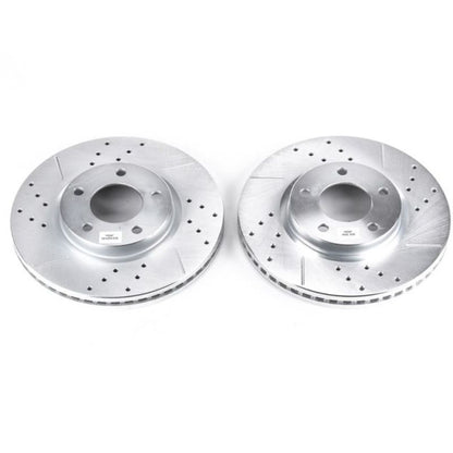 PowerStop Power Stop 07-08 Ford Edge Front Evolution Drilled & Slotted Rotors - Pair