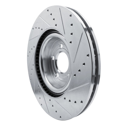 R1 Concepts R1 20-25 Ford Police Interceptor Utility Front Left Drilled & Slotted Silver Brake Rotor