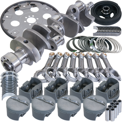 Eagle Chevy 350 1Pc 3.750in Crank 5.700in I-Beam Rods 4.030in Pistons 168 Tooth FP Balanced Assembly