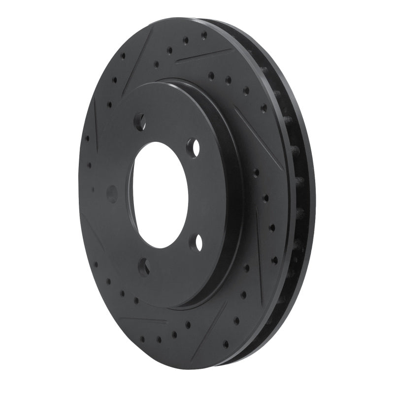 R1 Concepts R1 97-02 Ford Expedition Front Left Drilled & Slotted Black Brake Rotor