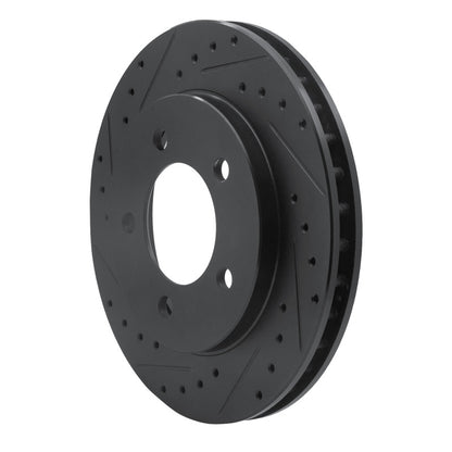 R1 Concepts R1 97-02 Ford Expedition Front Left Drilled & Slotted Black Brake Rotor