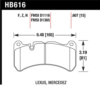 Hawk Performance Hawk 08-09 Lexus IS-F HPS Street Front Brake Pads