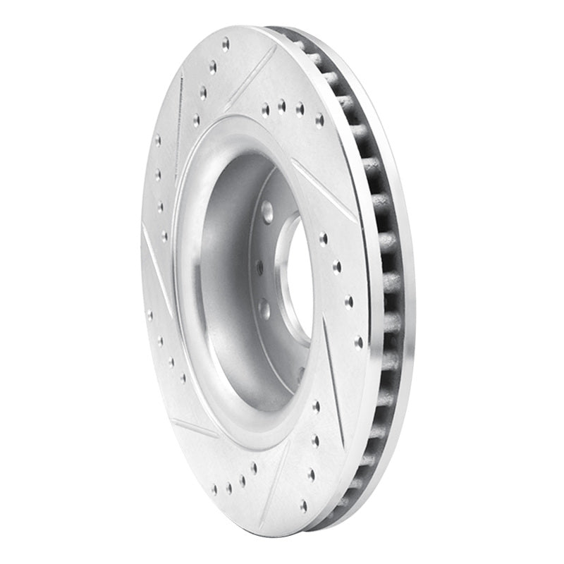 R1 Concepts R1 06-09 Buick Rainier Front Right Drilled & Slotted Silver Brake Rotor