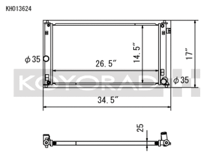 Koyo 2019 Toyota Corolla Hatchback 6MT and CVT (E210 Chassis) All Aluminum Radiator