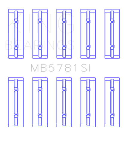 King Engine Bearings Nissan MR18DE / MR20DE (Size STD) Main Bearing Set