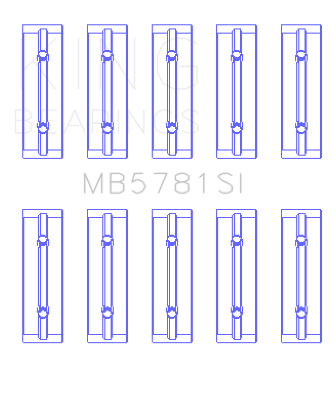 King Engine Bearings Nissan Mr18DE/Mr20DE Renault M4R 700/01/04 (Size +1.0mm) Main Bearing Set